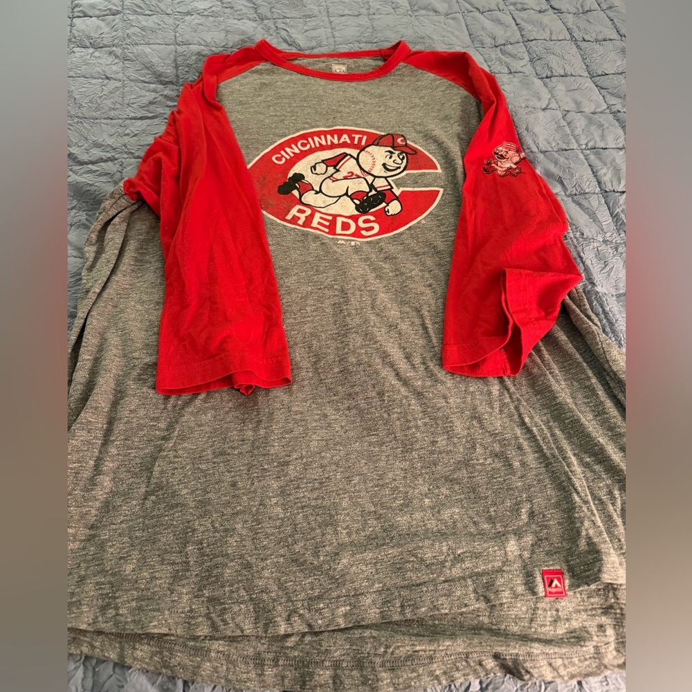 Cincinnati Reds Raglan Jersey Johnny Bench Women’s 2XL